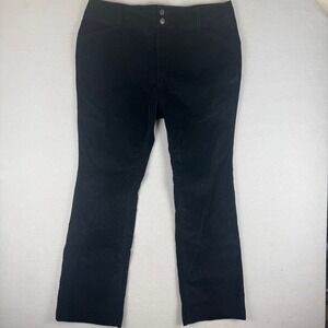 Terra & Sky Womens Black Corduroy Straight Leg Pants Size 16W 40" Waist